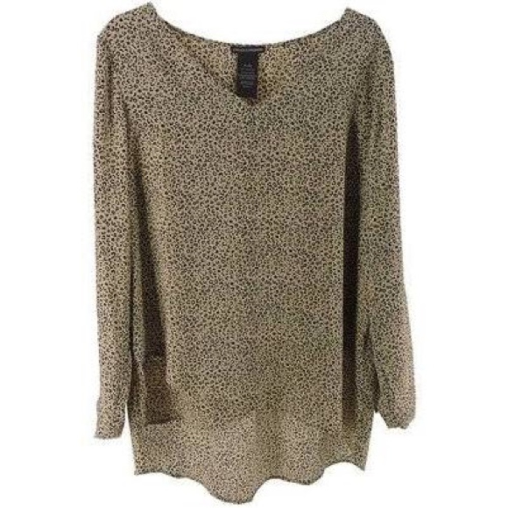 Chelsea & Theodore Long-Sleeve Crossover Woven Top